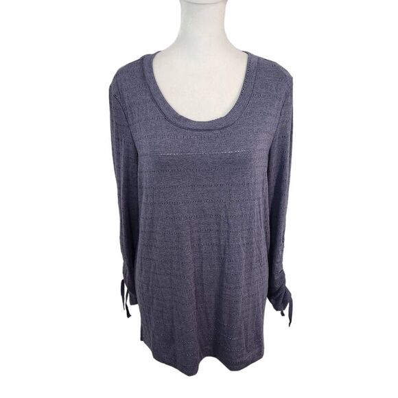 Life Style Navy T-Shirt NWT Size Small Long Sleeve Navy Tee - Picture 1 of 10